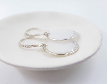 MIN JEE - Boucles d'oreilles de mariage plates cerclées ROND
