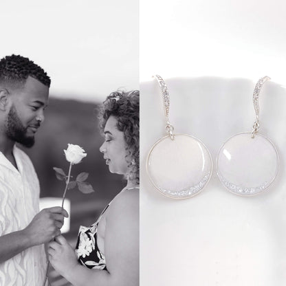 MIN JEE - Boucles d'oreilles de mariage plates cerclées ROND