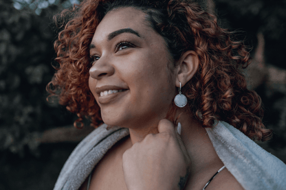 MIN JEE - Boucles d'oreilles de mariage plates cerclées ROND