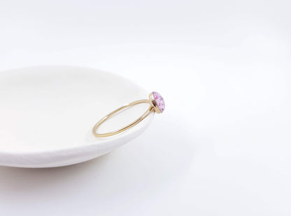 OPHÉLINE - Bague de mariage fine sur serti 6 mm OR. Tailles : 49 - 52 - 54 - 57