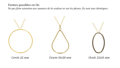 FORFAIT COLLIER ESSENTIEL - Collier de mariage plat cerclé OR et ARGENT (Plusieurs formes)