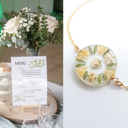 JEANNE - Bracelet de mariage 2.1 cm MOYEN ROND