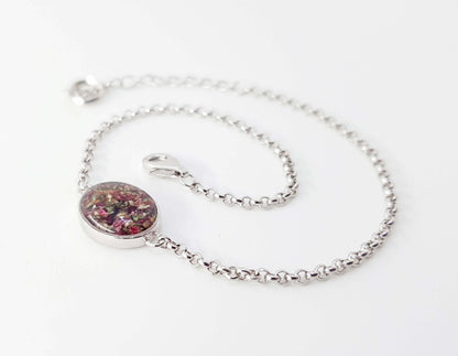 OPALINE - Bracelet de mariage OVALE sur serti 8x10 mm ARGENT