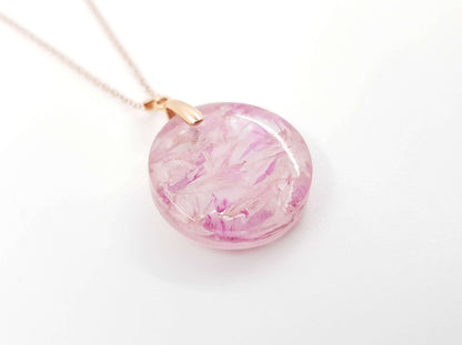 ROSA - Collier de Mariage grand pendentif 2.5 cm ROND