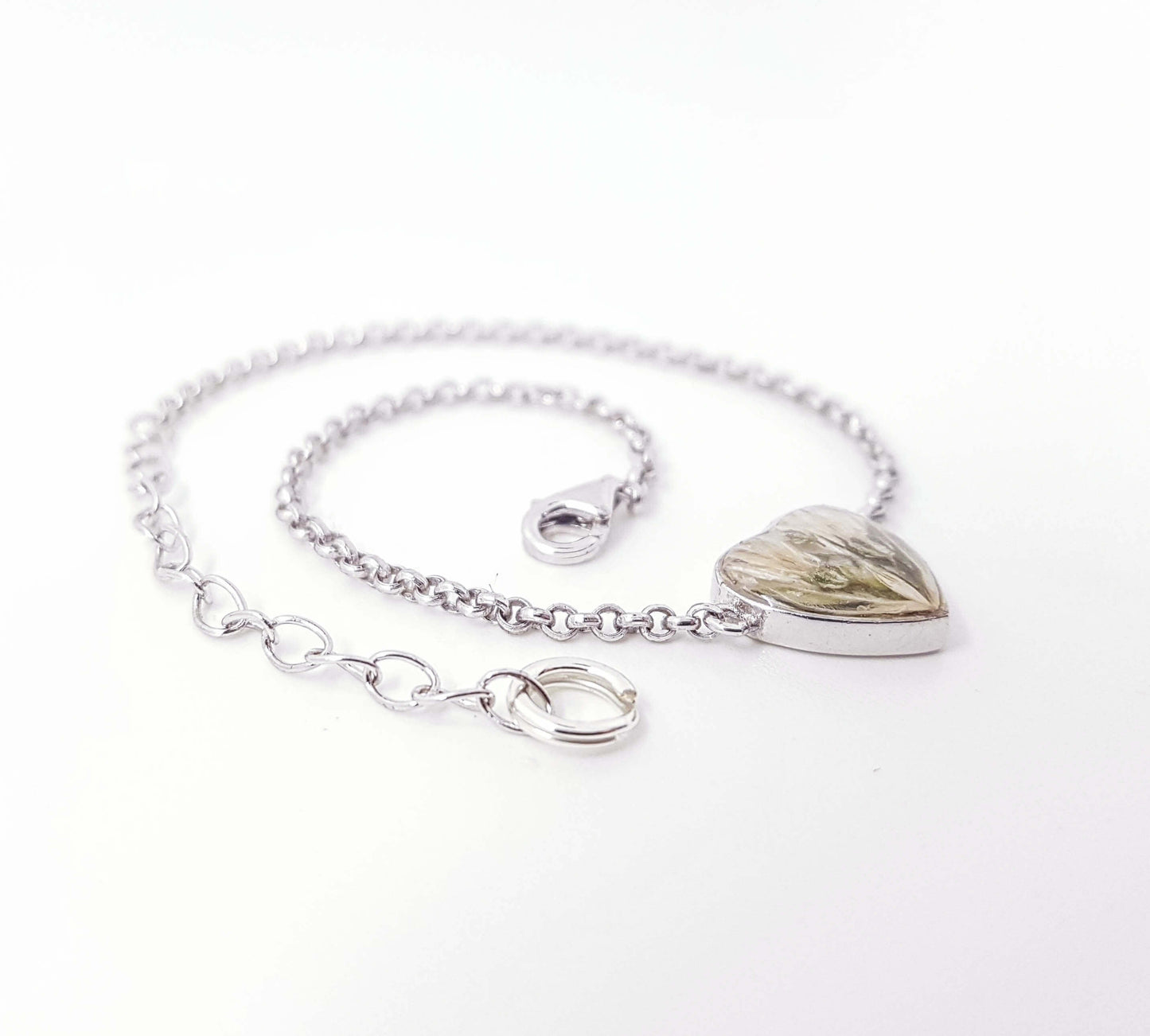 MISCHA - Bracelet de mariage COEUR sur serti 10 mm ARGENT