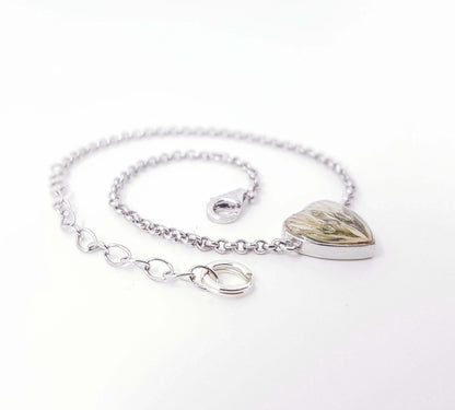 MISCHA - Bracelet de mariage COEUR sur serti 10 mm ARGENT