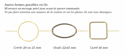 DENISE - Bracelet de mariage plat cerclé COEUR (et autres formes) OR et ARGENT