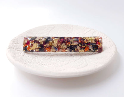 PORTIA - Barrette de mariage RECTANGLE 6.5 cm x 1.4 cm - Finition rhodié.
