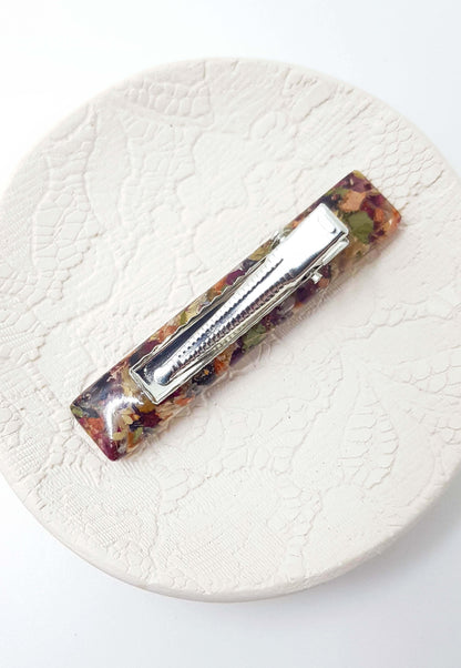 PORTIA - Barrette de mariage RECTANGLE 6.5 cm x 1.4 cm - Finition rhodié.