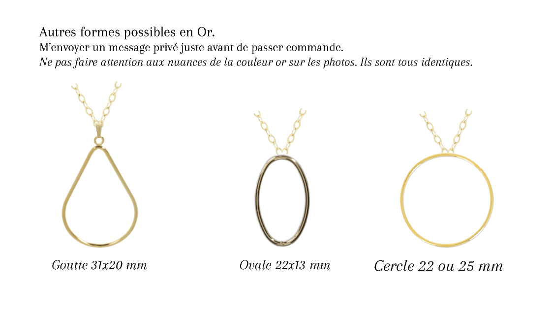 SELMA - Collier de mariage plat cerclé RECTANGLE OVALE en ARGENT (Et autres formes)