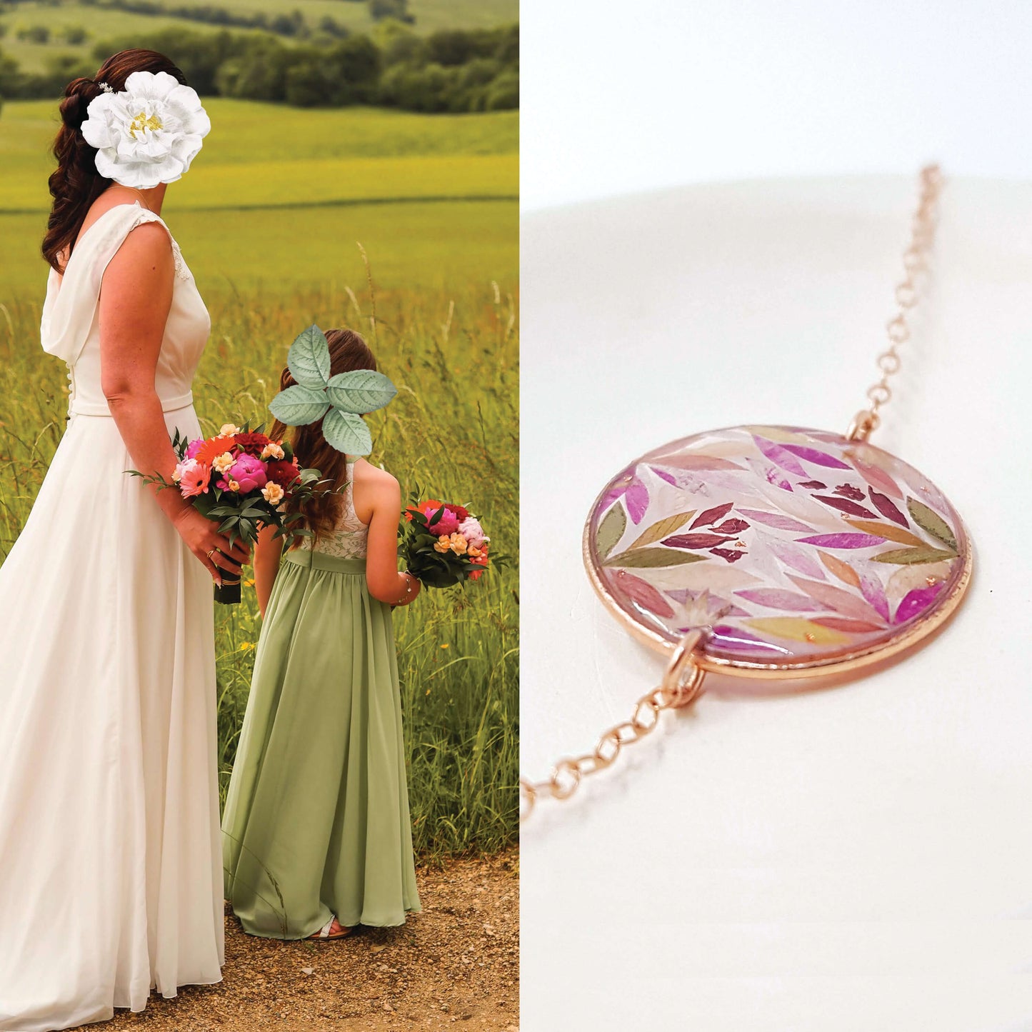 ZÉLIE - Bracelet de mariage plat cerclé ROND OR ROSE