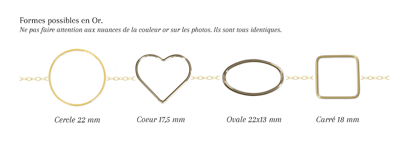 FORFAIT BRACELET SIMPLICITÉ - Bracelet de mariage plat cerclé OR et ARGENT