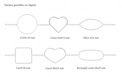 FORFAIT BRACELET ESSENTIEL - Bracelet de mariage plat cerclé OR et ARGENT (Plusieurs formes)