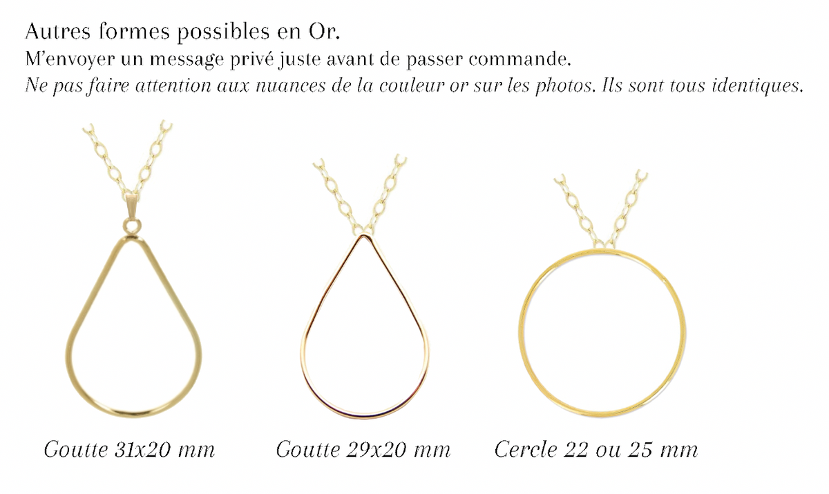 BRENDA - Collier de mariage plat cerclé OVALE en OR (et autres formes)