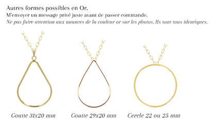 BRENDA - Collier de mariage plat cerclé OVALE en OR (et autres formes)