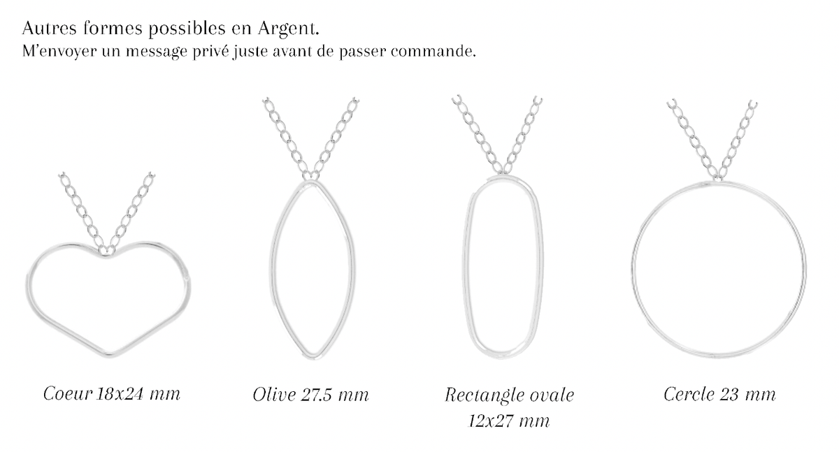 BRENDA - Collier de mariage plat cerclé OVALE en OR (et autres formes)