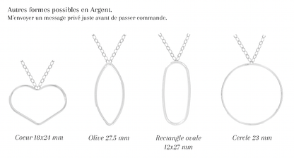 BRENDA - Collier de mariage plat cerclé OVALE en OR (et autres formes)