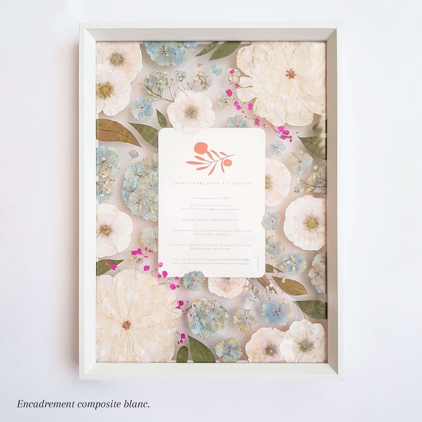 Tableau floral A3 - Votre faire-part & votre bouquet