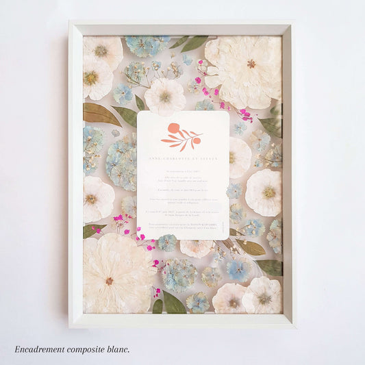 Tableau floral A3 - Votre faire-part & votre bouquet