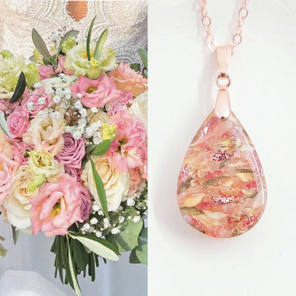 ESMÉE - Collier de mariage petit pendentif GOUTTE