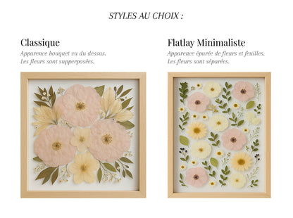 Tableau floral A4 : Votre faire-part & votre bouquet