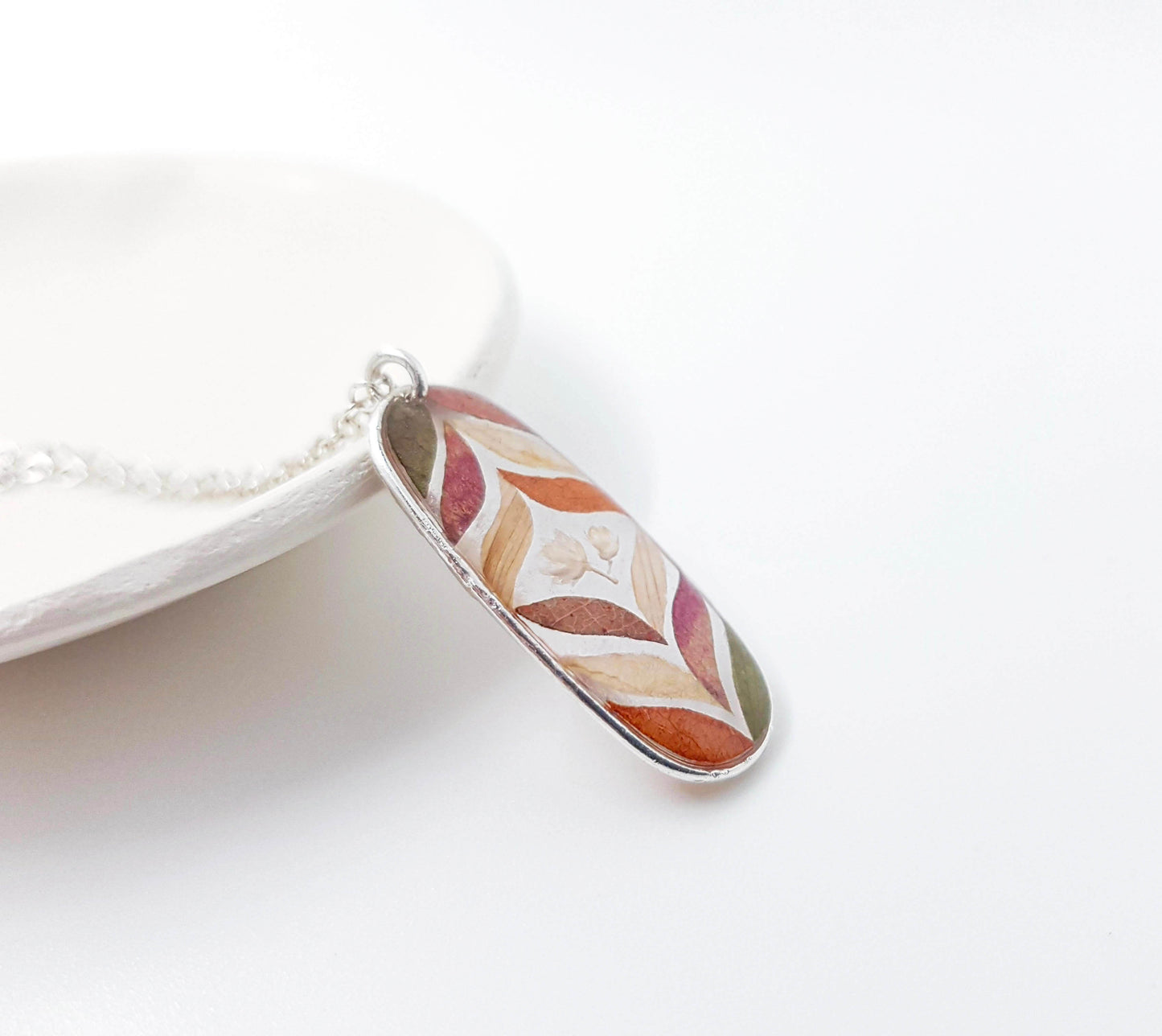 SELMA - Collier de mariage plat cerclé RECTANGLE OVALE en ARGENT (Et autres formes)