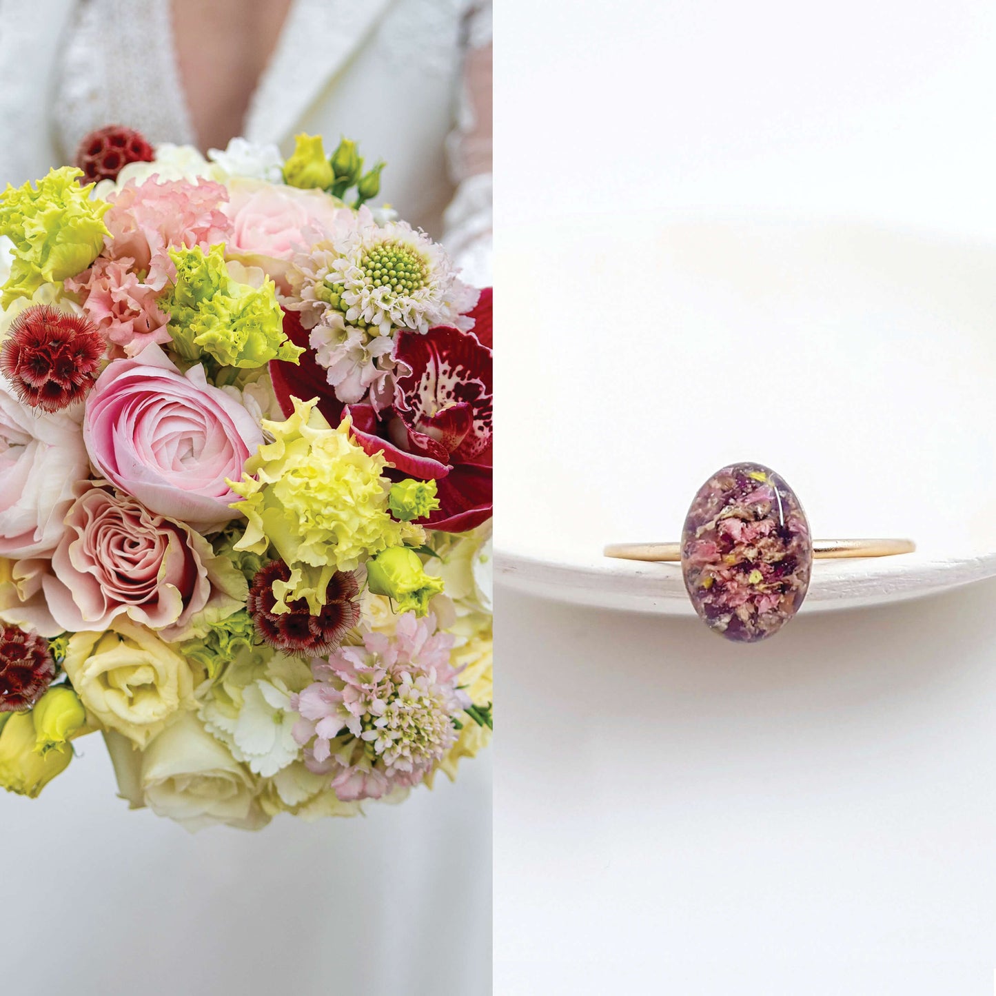 JADE - Bague de mariage fine OVALE sur serti 6x8 mm OR et ARGENT