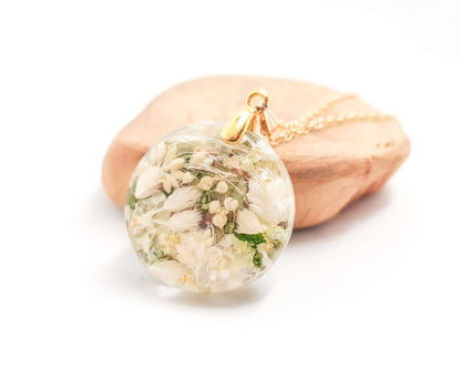 ROSA - Collier de Mariage grand pendentif 2.5 cm ROND